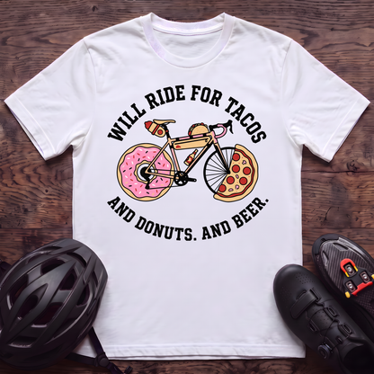 Will Ride For Tacos T‑Shirt