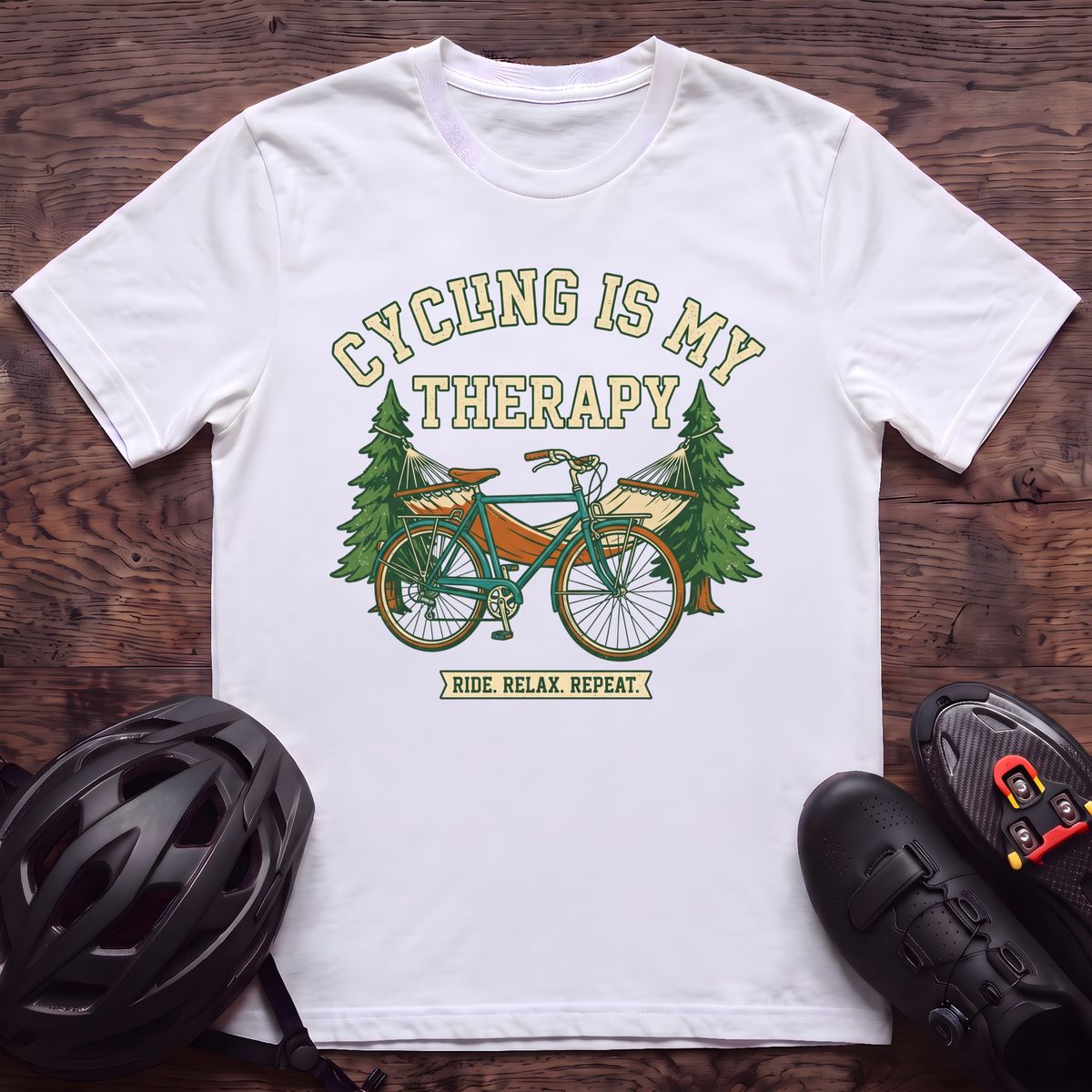 Cycling Is My Therapy T‑Shirt