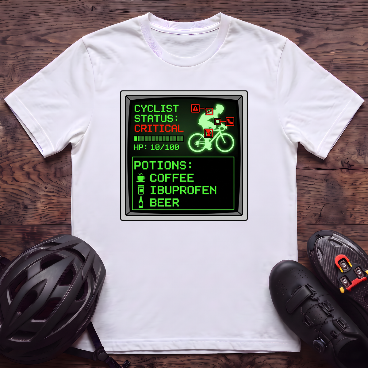 Cyclist Status Critical T‑Shirt