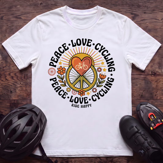 Peace Love Cycling T‑Shirt